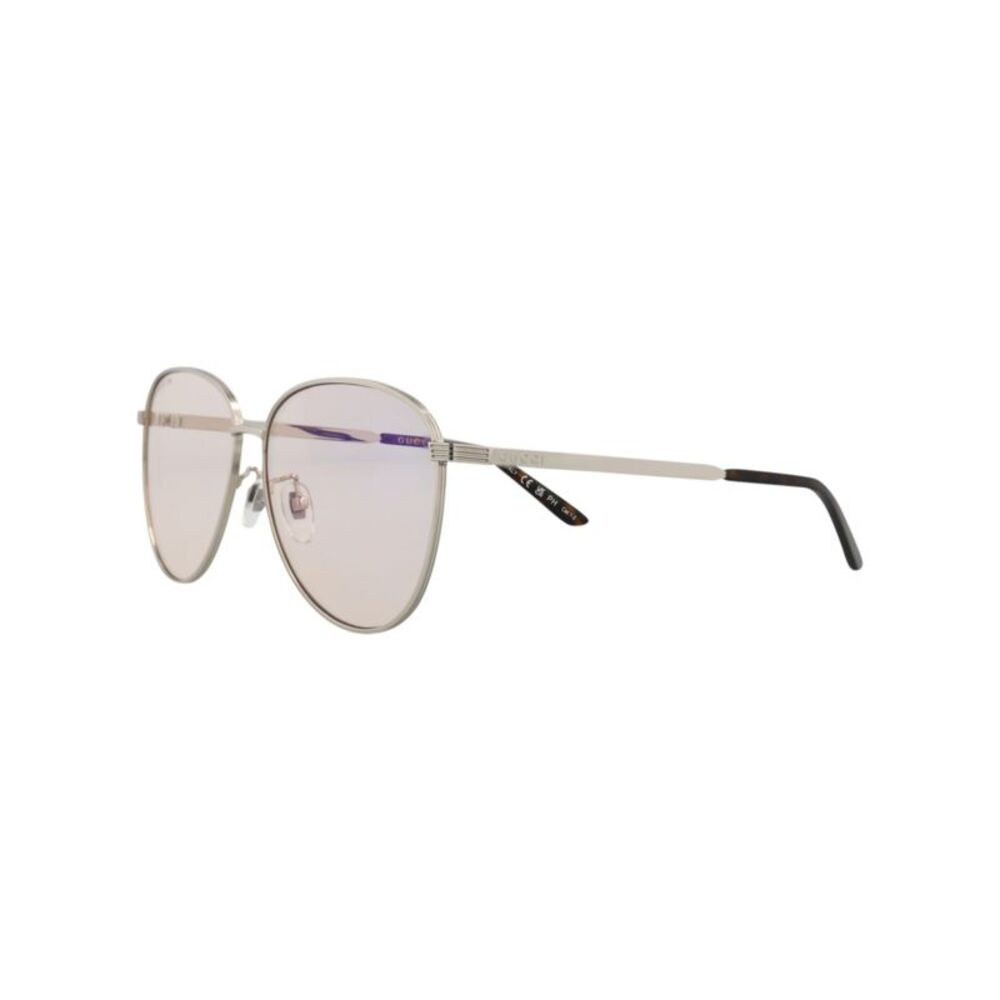 Gucci Aviator-Frame Metal Sunglasses Silver Unisex-Adult - Picture 2 of 6